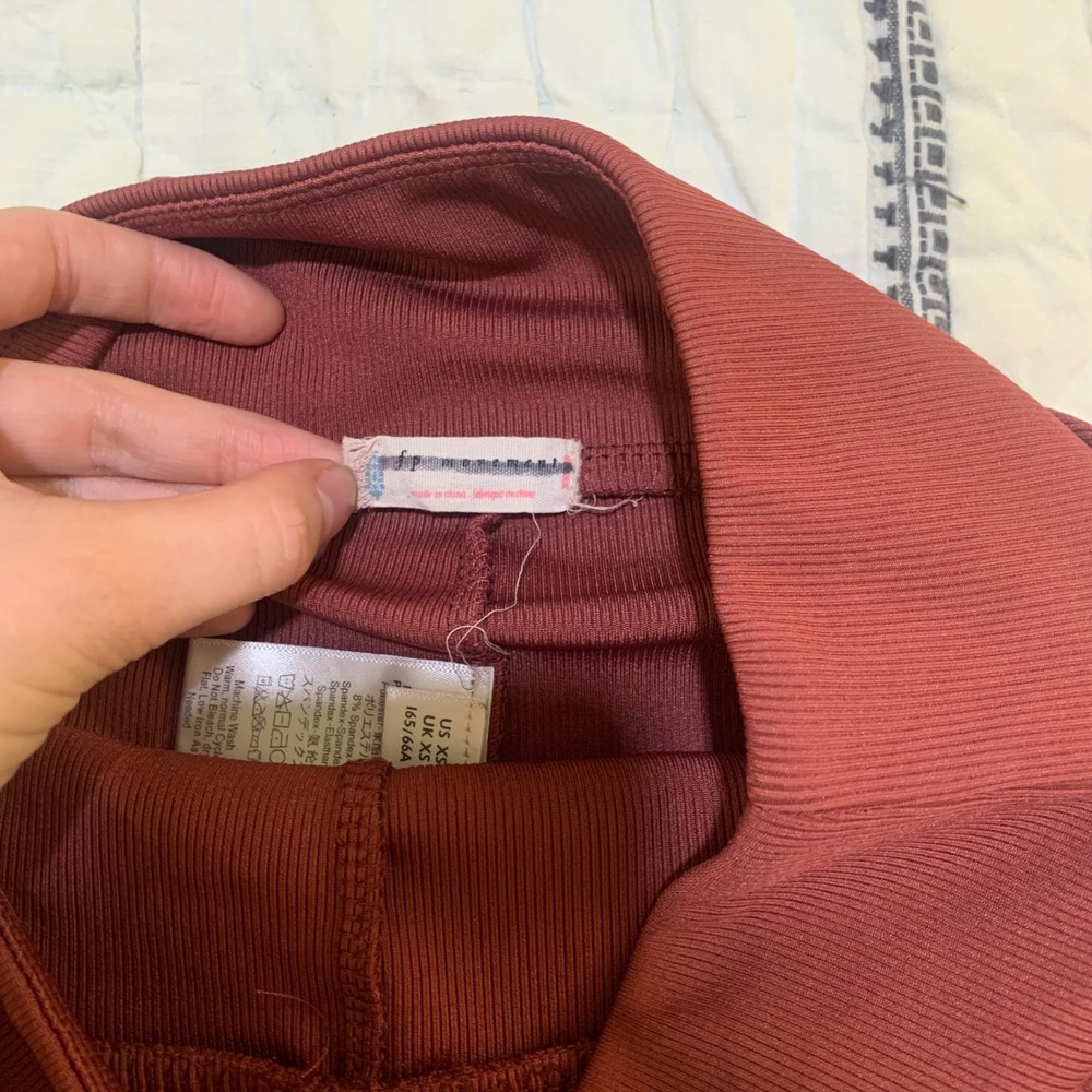 Free People Movement Skirt and Crop Top Set Burgundy Red XS NWOT - Picture 2 of 5